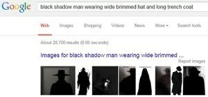 Hat Man Long Black Trench Coat