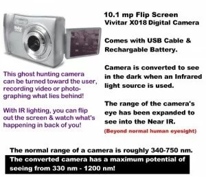 Ghost Hunting Camera - IR Converted Flip Screen!