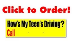 how's my teen driving bumper sticker