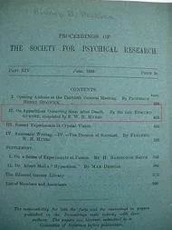 1889 Society for Psychical Research Report