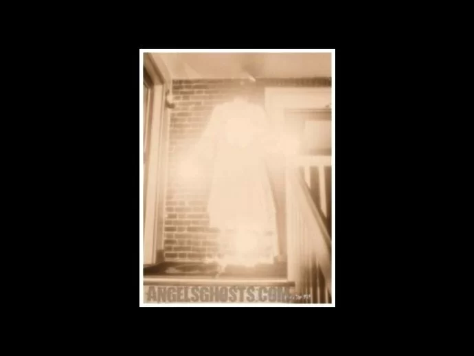 Photograph taken in 1929 of an apparition in a mill by Robert D. Walsh.