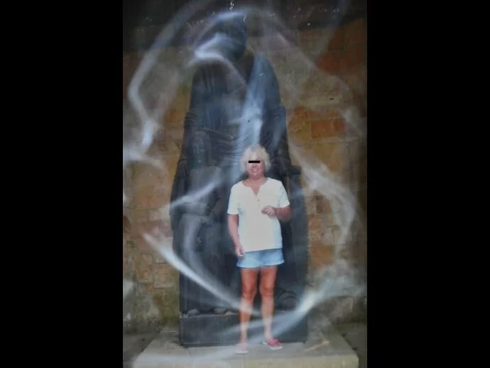 The St. Joseph's Spirit Photo contains whisps of smoke-like spirit presence...