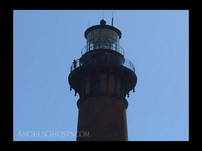 Top of Currituck Lighthouse with visitors...
