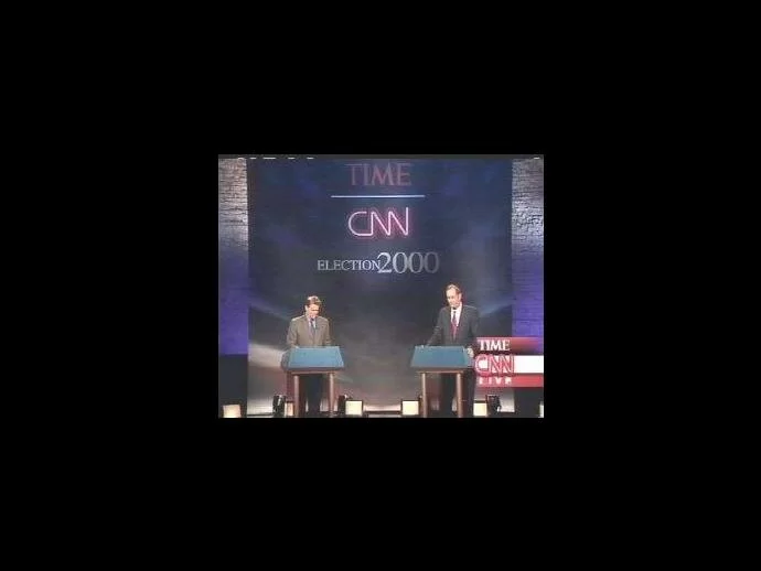 Demon image is captured during a presidential debate...
