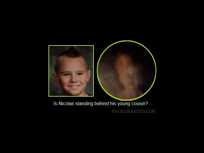 Close-up of the ghost or angel of Nicolas...