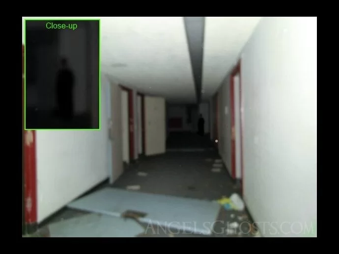 A shadow ghost stands at the end of the hall...