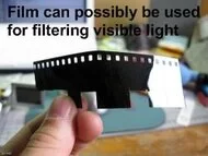 Processed film may be used to help filter our white light for an Infrared camera.