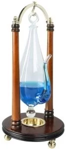 Glass Barometer to watch for changes in atmospheric pressure...