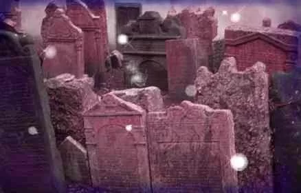 Photograph contains faked orbs in a graveyard...