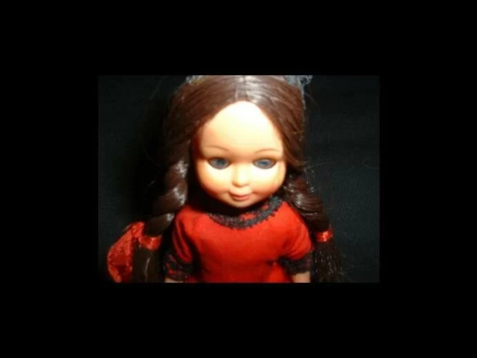 Close-up of the haunted hotel's doll...