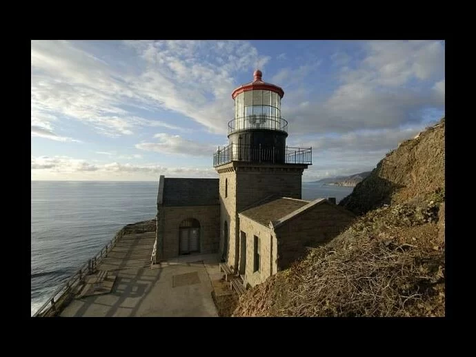 The Point Sur Lighthouse overlooks the ocean in California.