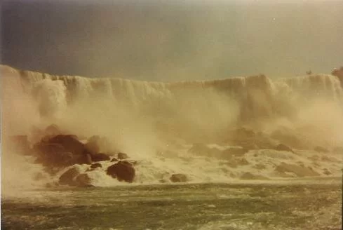 Lady in the Falls (left side)...legends at Niagara Falls and Montmorency Falls in Quebec.