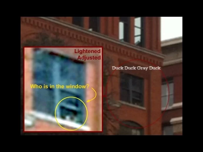Is there a man in the window where Lee Harvey Oswald purportedly shot JFK?