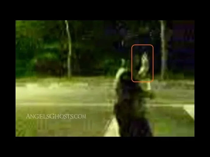 Screenshot of what is believed to be a Pocong, 