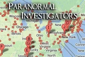 Map of Paranormal Investigators