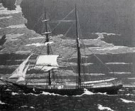 Engraving of the Mary Celeste ship
