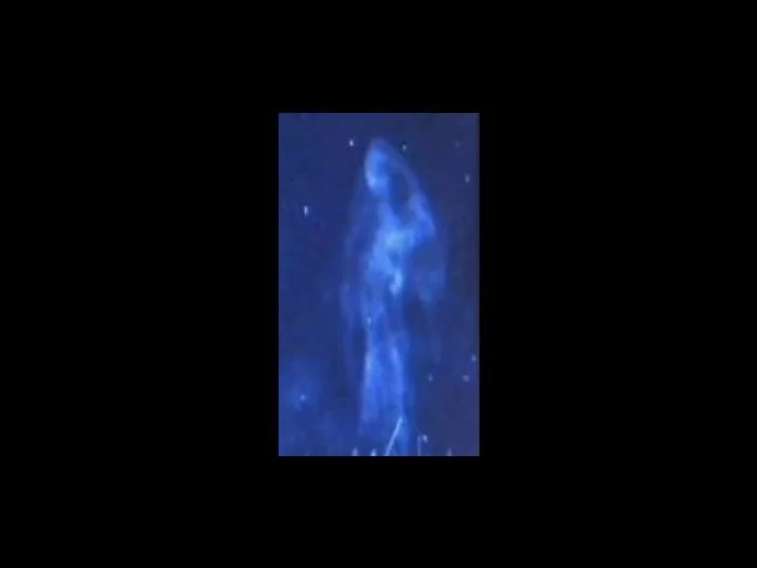 Misty figure believed to be a Mary apparition.