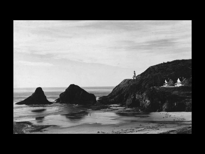 Old photo of the Heceta Head Lighthouse