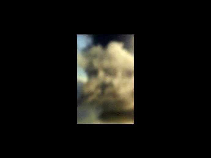 Close-up and enhanced image of the old man in the clouds...