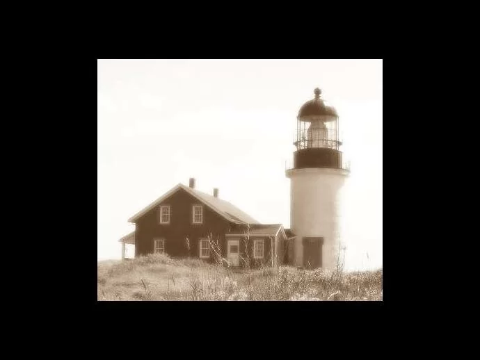 Older photo of the lighthouse on Seguin Island