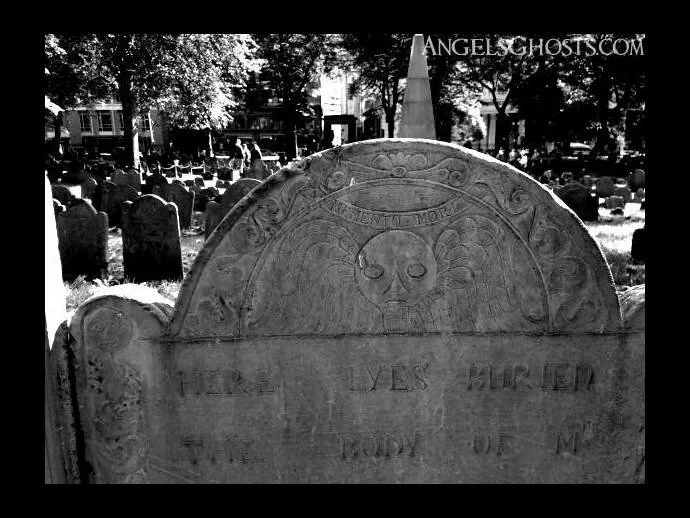 Soul effigy carved into a gravestone in Boston...