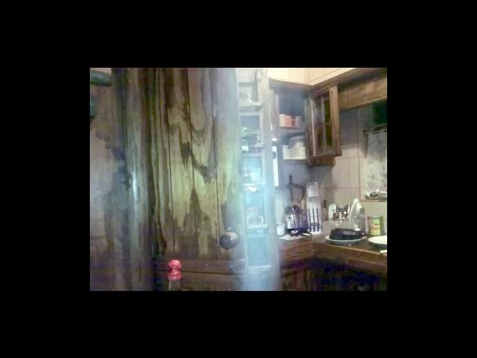 We lightened the photograph to enhance the spirit mist that appeared in front of Lizelle's cell phone camera.