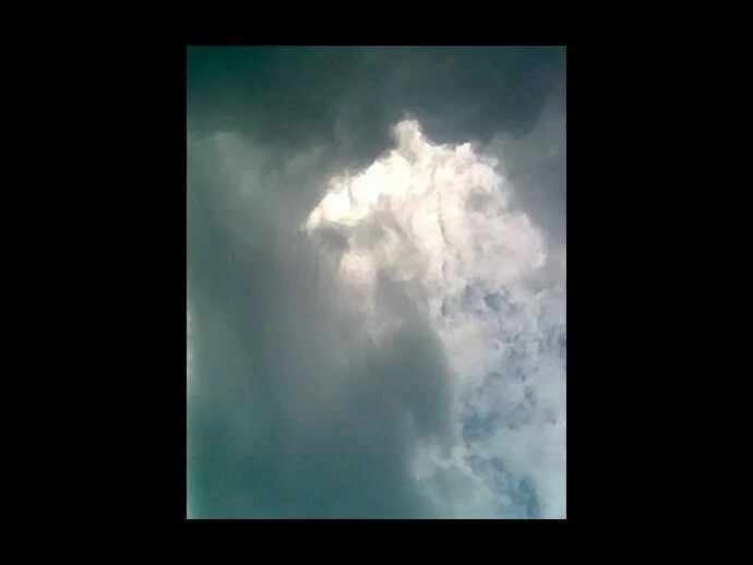 Is this an angel or Jesus in this cloud picture?