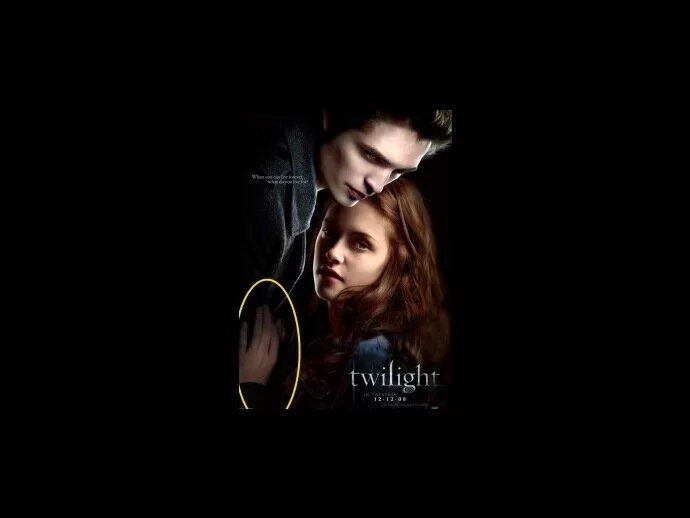 What the same area of the Twilight poster should look like with the hand.