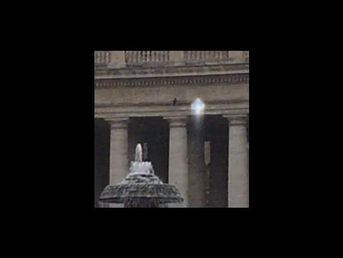 Close-up of the light at the Vatican: Is it an angel?